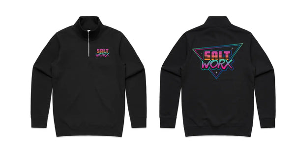 Saltworx Unisex Quarter Zip Jumper | Premium Coastal Pullover Australia Saltworx Australia