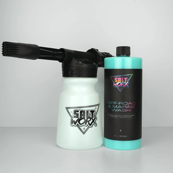 Saltworx Foam Gun Wash Kit contents, side view