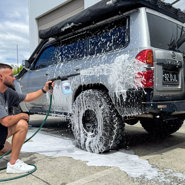 Saltworx Garden Hose Foam Gun — Brass Fittings, 5-Setting Dial Saltworx