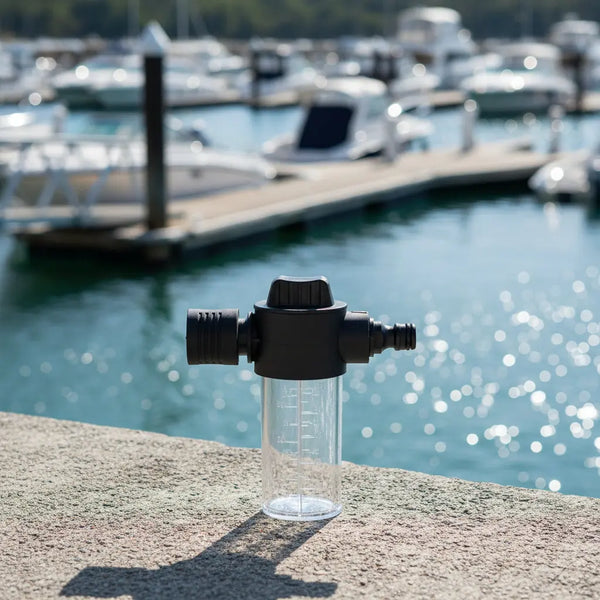 Saltworx Flusher Canister — Garden Hose Marine Engine Flush Applicator Saltworx