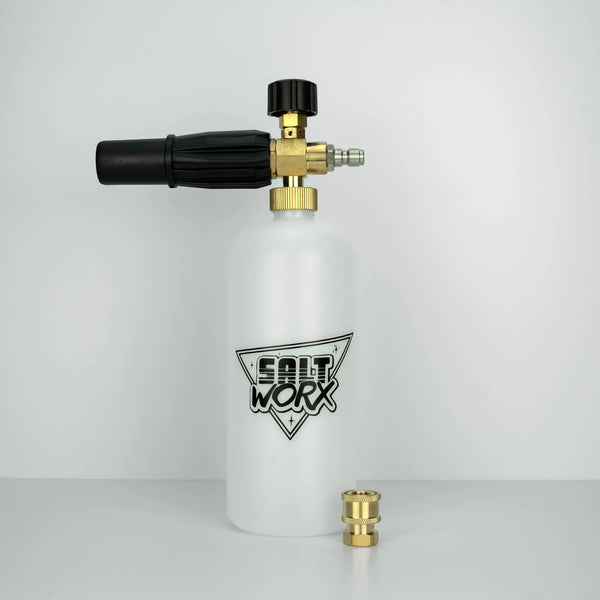Saltworx Pressure Washer Foam Cannon — Adjustable Dilution Dial, All Adapters Saltworx