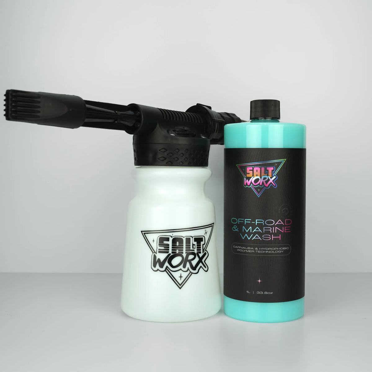 Saltworx Foam Gun Wash Kit contents, side view